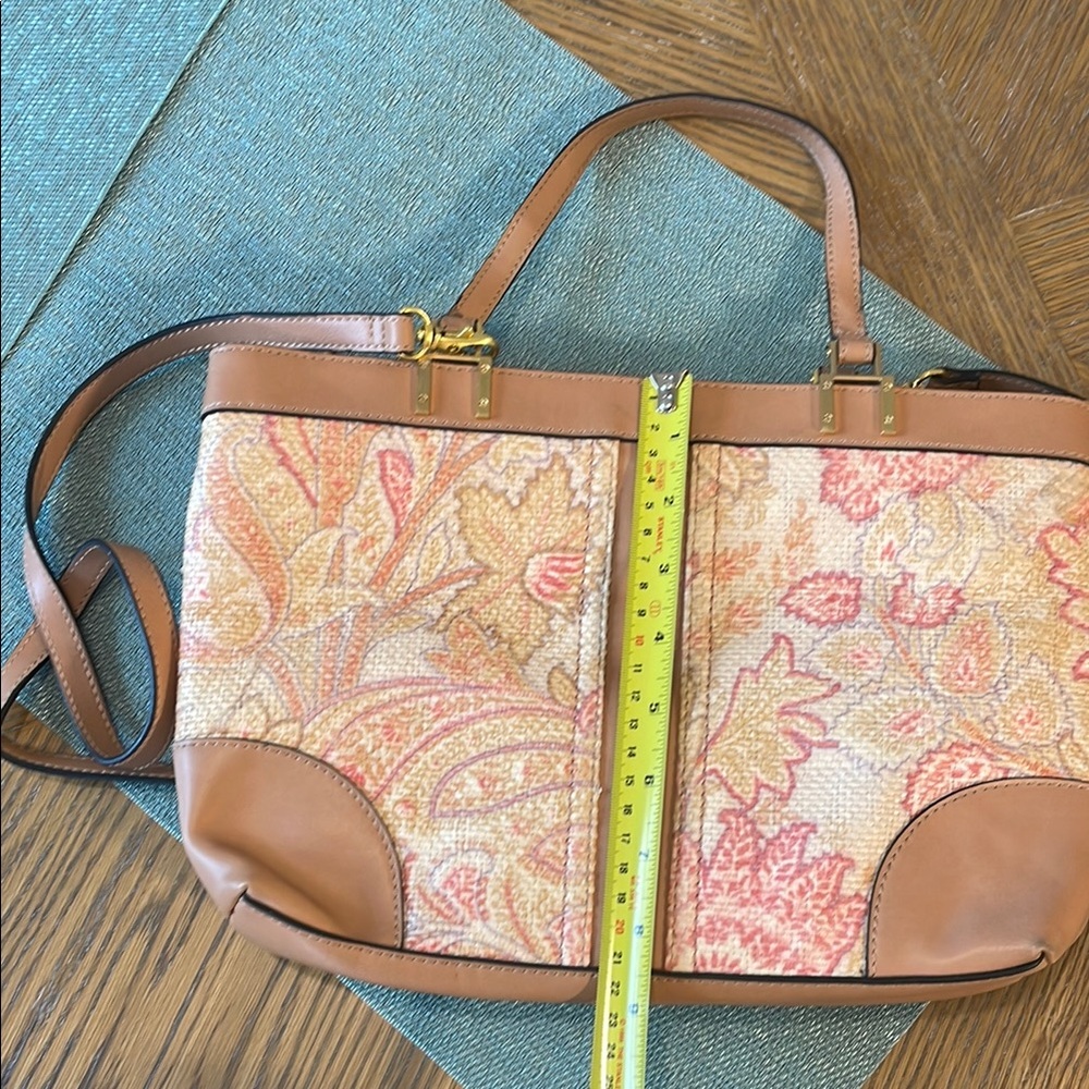 Aigner Floral Leather Handbag - Picture 2 of 7